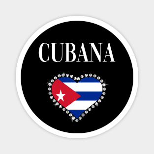 Camiseta de Mujer Cubana Cuban Girl Women T-shirt Magnet